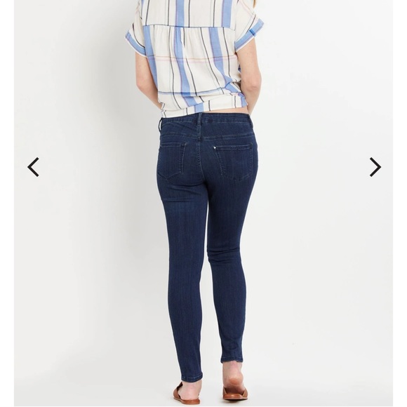 Side Panel Skinny Leg Maternity Ankle Pants - Dark Wash and Black XL bundle - Picture 8 of 12